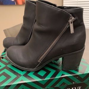 Black Heeled Booties - size 7.5